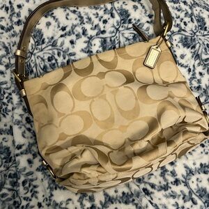 Coach Tan Signature Shoulder Bag